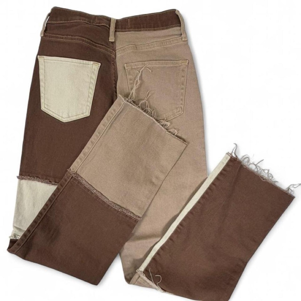 Hollister Ultra High Rise Dad Jeans – Colorblock Patchwork Size 3R / W26 L31